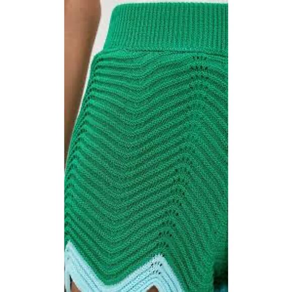 English Factory Georgica Scallop Wave Crochet Shorts NWT Green Blue XS BohoChic - Picture 6 of 10